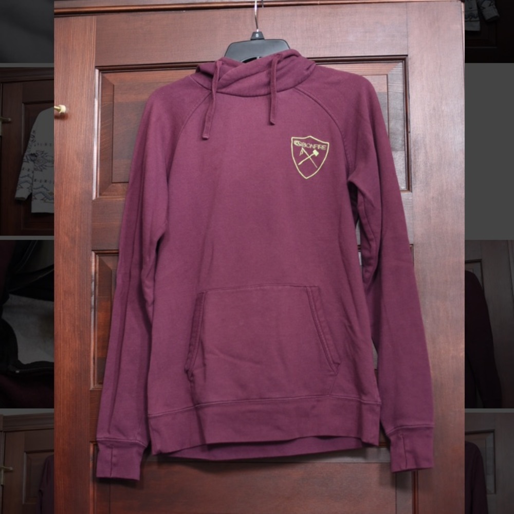 Bonfire Snowboard Hoodie Maroon Size Medium